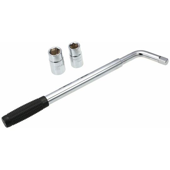 Lifcausal - Telescoping Lug Wrench Car Tire Wheel Nut Wrench Remover 17/19/21/23mm Sockets Brace Car Repair Tool Kits Auto Spanner Lug with Sockets