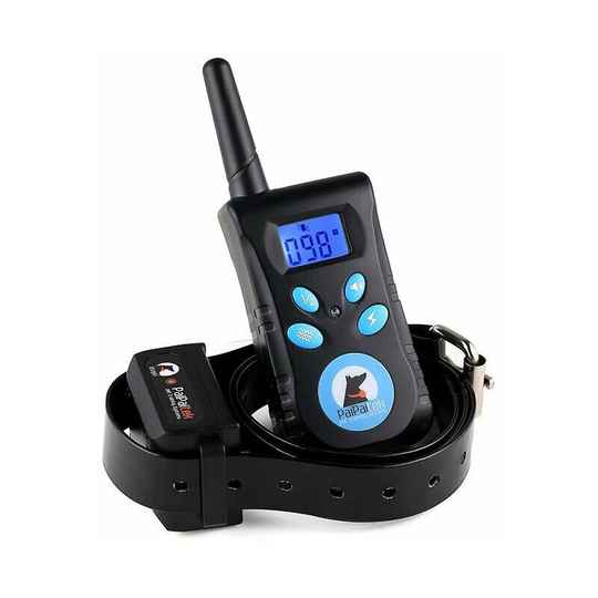 Thsinde - Rechargeable Dog Training Collar 500m Range Electric Push Button Collar with Manual Lock with Sound, Vibration and Shock Modes Black