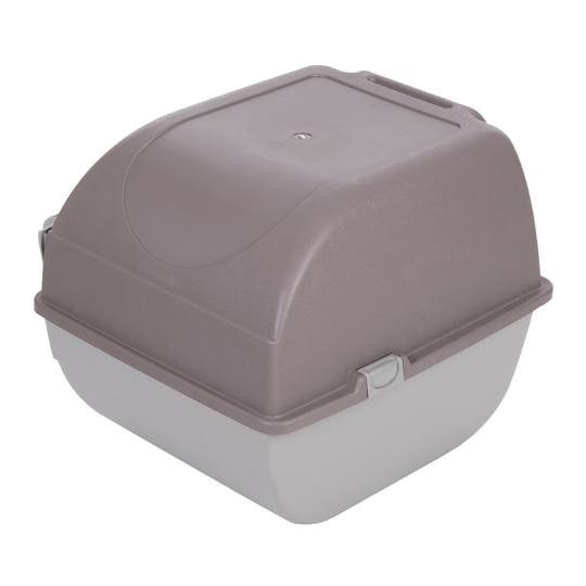 Omega Paw Roll'n'Clean Litter Box - Taupe & Grey