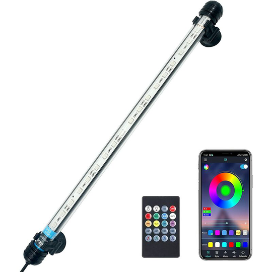 LED Aquarium Lights, LED Aquarium Light, Amphibious Led Fish Tank Lighting, Diving Light (White 38cm)