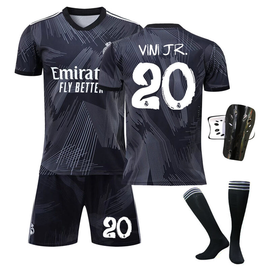 Real Madrid 120th Anniversary Y3 Co branded Shirt Set No.20 with socks+protective gear, children's size 22