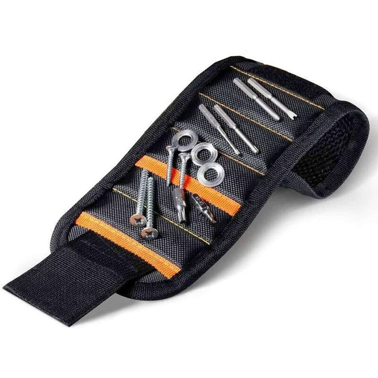 Magnetic Bracelet with 15 Magnets to Hold Screws Nails Nuts Bolts Drill Bits