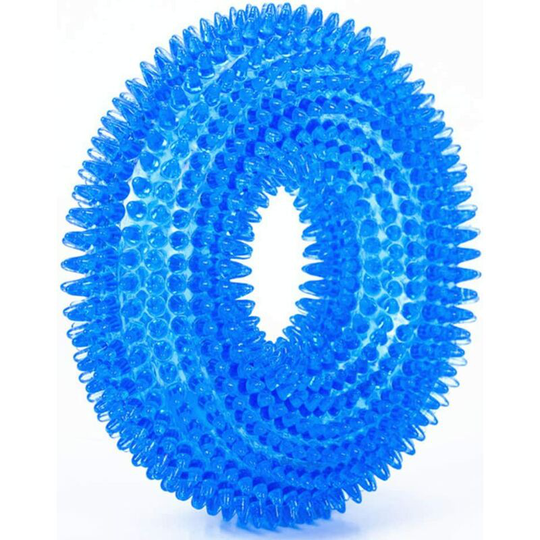 Pet Teeth Cleaning Ring - Bite Resistant Chew Toy - Non-Toxic Soft Natural Rubber