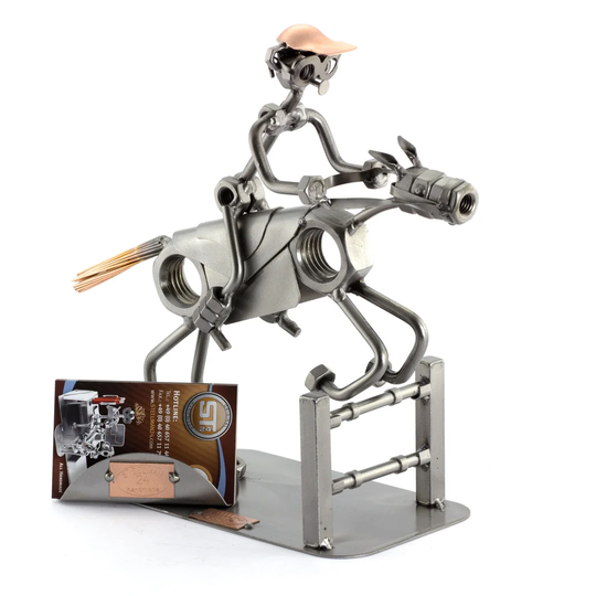 Show Jumper Screw Man Place Card Holder