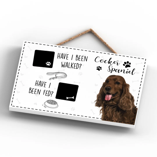 Ryalson Pets and Paws Brown Cocker Wlk Fed Wall Décor