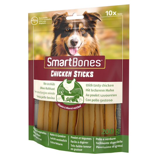 SmartSticks Wrapped Chew Sticks with Chicken - Saver Pack: 3 x 10 Sticks