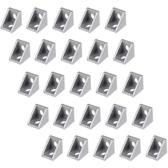 25 Piece Aluminum Alloy Right Angle Joint Angle Brackets Fixing l Shaped Corner Bracket,20x20x17mm