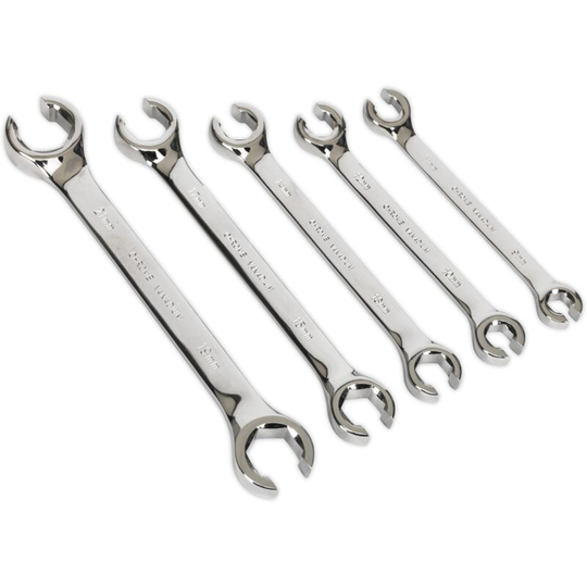 Sealey - AK2651 Flare Nut Spanner Set 5pc Metric