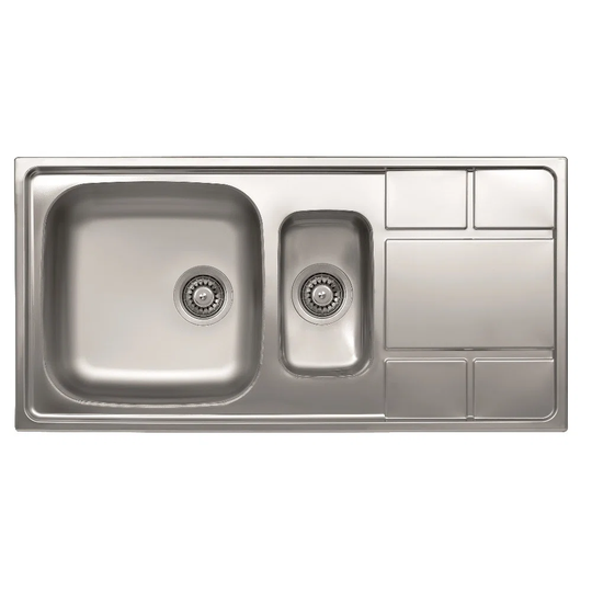 Ruff 2 Bowls Inset Kitchen Sink