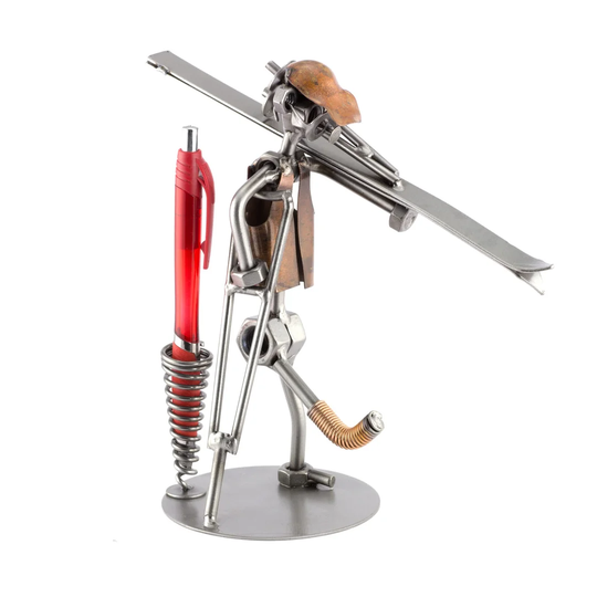 Rothrock Ski Accident Screw Man Pen Holder