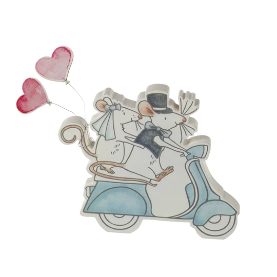 Wisser Mouse on Scooter Figurine