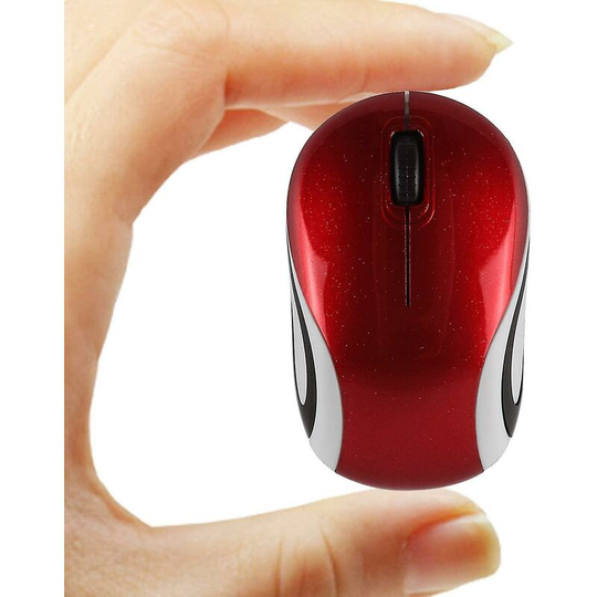 Thsinde - Mini Small Wireless Mouse For Travel Optical Portable Mini Wireless Mouse With Usb Receiver For Pc Laptop (red)_happyshop