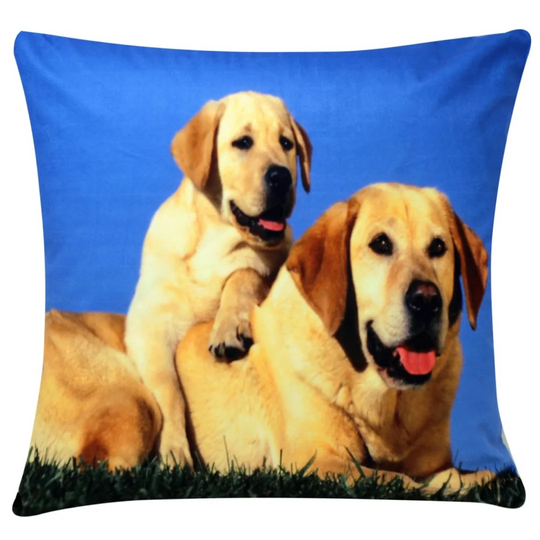 Ceceila Dog & Puppy Print No Pattern And Not Solid Colour Scatter Cushion Cover