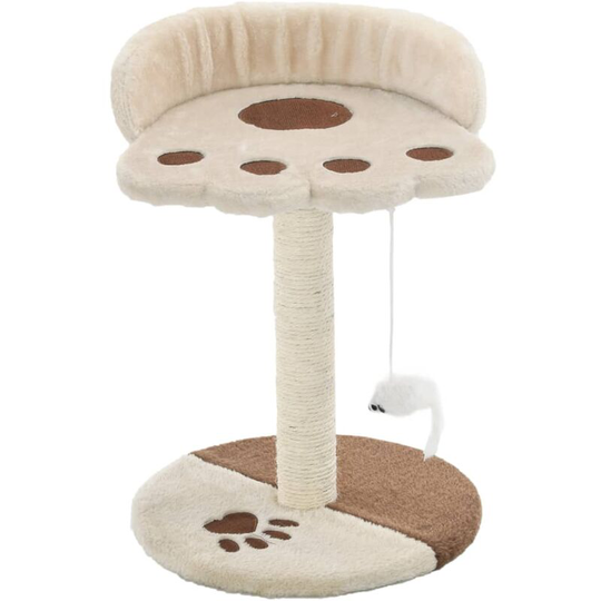 Cat Tree with Sisal Scratching Post 40 cm Beige and Brown Vidaxl Beige