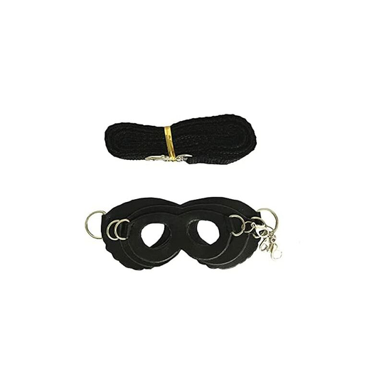 Modou - Adjustable Small Pet Harness Hamster Harness and Leash - For Hamster, Rabbit, Guinea Pig, Rat, Ferret - Black