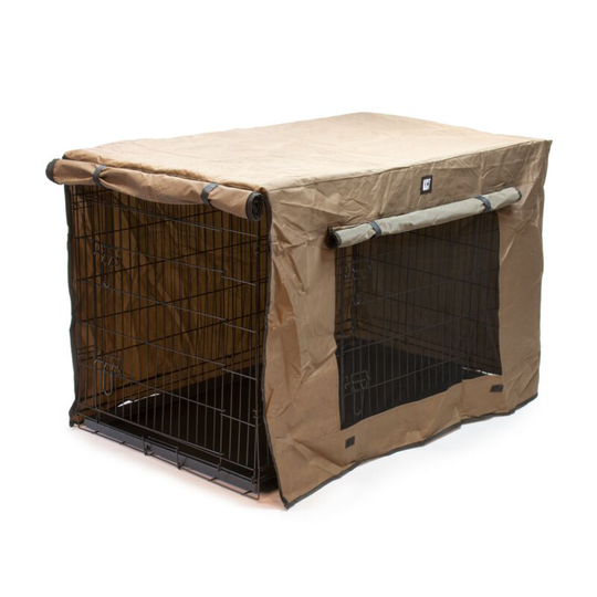 Xxl Metal Dog Puppy Crate with Plastic Tray and Fabric Cover - KCT