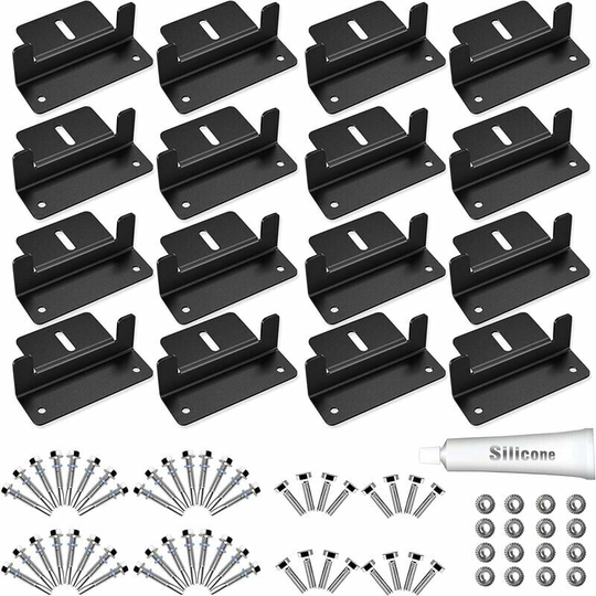 Solar Panel Mounting Bracket Aluminum Solar Panel Brackets Z Roof Solar Panel Bracket for RV, Boat, Wall, Caravan, Yacht and Other Off-Grid