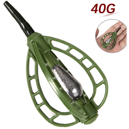 Abs Fishing Sinker Carp Fishing Feeder Fishing Bait Cage Fishing Lure Case Fishing Accessories,model: 40g