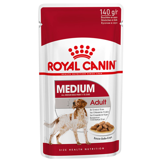 Royal Canin Medium Adult in Gravy - 10 x 140g