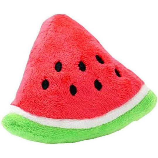 1pc Pet Toy Chew Squeaker, Plush Squealer, Cotton Triangle Ball Watermelon Puppies Sound Toys Small Dogs