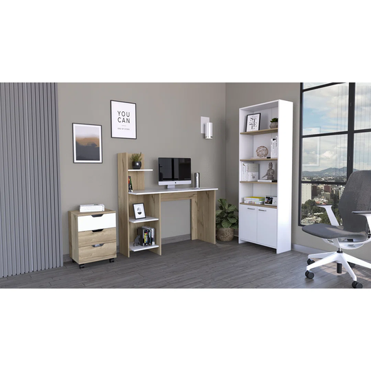 Set Z Office, Desk Vilna 120 + File Cabinet Vilna + Bookcase Vilna Z 63