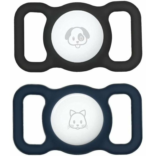 Dog Collar Holder (2 Pack) Compatible with Apple Airtag Cat Collar Holder, Pet Collar Air Tag Holder, gps Tracker Air Tag Case Cover