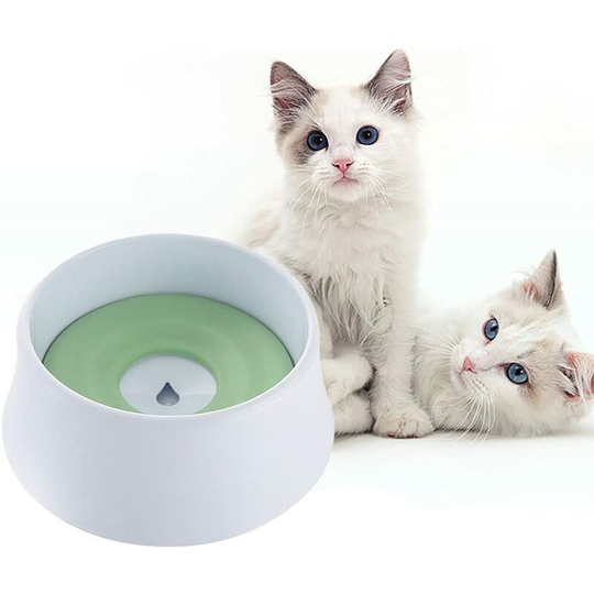 Pet Drinking Bowl, Anti-overflow Buoyancy Water Bowl for Dog Cats, Dog Water Bowl, No Splash, No Spill (Green)