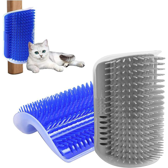 2 Pieces Cat Brushes Cat Grooming Brushes Wall Mounted Angle Massage Comb Cats Brush Comb with Catnip for Long Haired Short Haired Cats