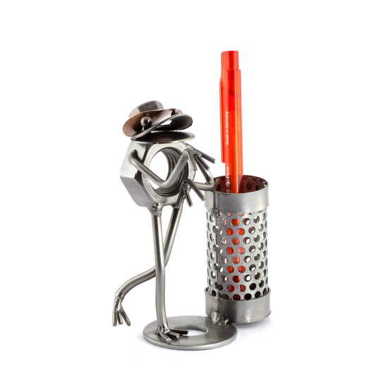 Blythdale Frog Head Screw Man Pen Holder