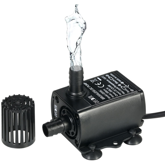 Ultra-quiet Mini Brushless Water Pump DC12V 6W with 5.5*2.1mm Female Waterproof Submersible Fountain Aquarium Circulating 300L/H Lift 300cm