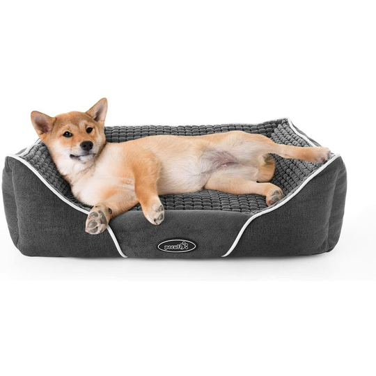 Pecute - Plush Pet Bed Dog Bed for Cats Small Medium Dogs,Soft Comfy Washable Cat Dog Bed with Removable Cushion(Medium 63 * 53 * 21cm)