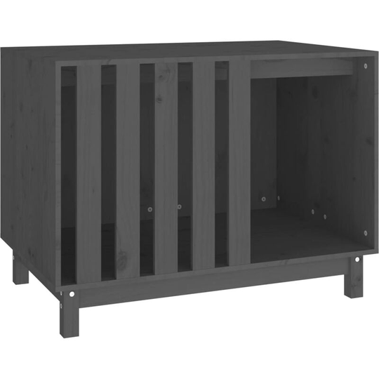 Dog House Grey 90x60x67 cm Solid Wood Pine Vidaxl Grey