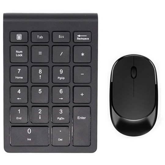 2.4G Wireless Keyboard Mouse Combo Financial Accounting Office Keyboard Mouse Set 22 Keys Wireless Numeric Keyboard+Wireless Mouse