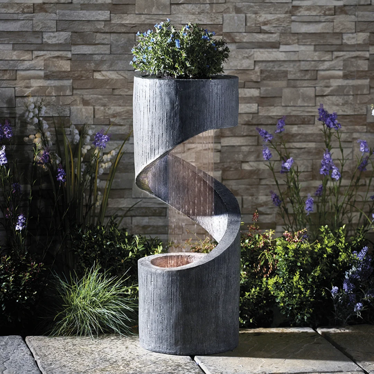 Scotsdale Resin Spiral Rainfall Water Feature with Light