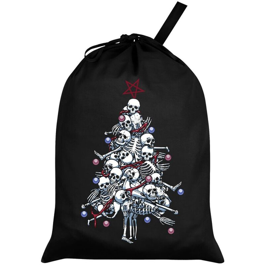 Grindstore - Pile o` Bones Santa Sack (One Size) (Black/White) - Black/White