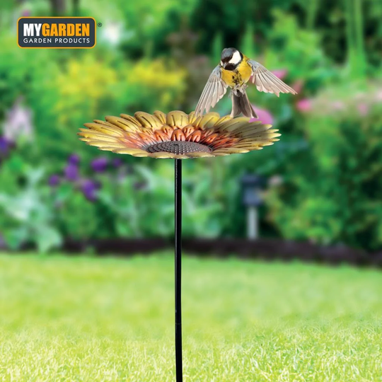 Cast Iron Sunflower Bird Bath