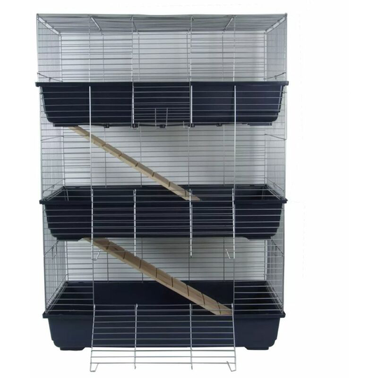 @pet - 3-Layer Rabbit Cage Blue 80x44x120 cm 25034 Blue