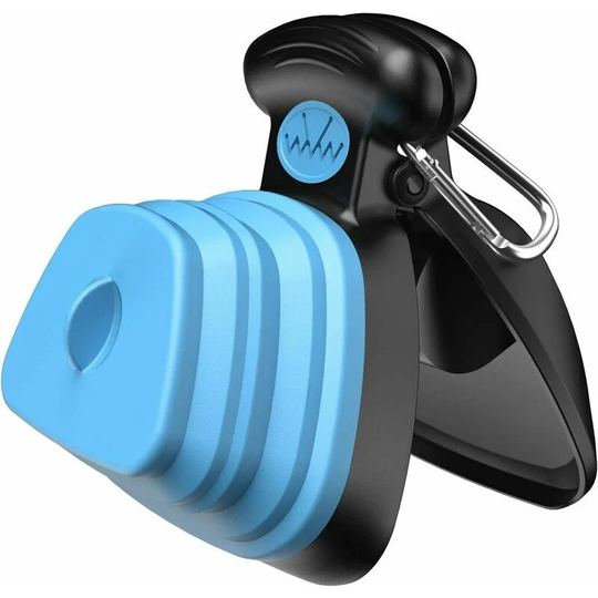 Pet Pooper Scooper, Portable Dog Cat Poop Scoop with Bag Dispenser, Pet Shovel Cleaning Tool for Home or Outdoor (1 Roll Waste Bag Included) -Blue