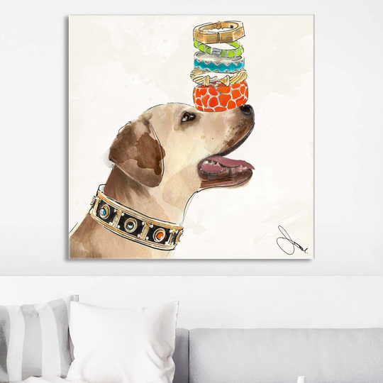 Accessory Hound by Jodi - Wrapped Canvas Painting