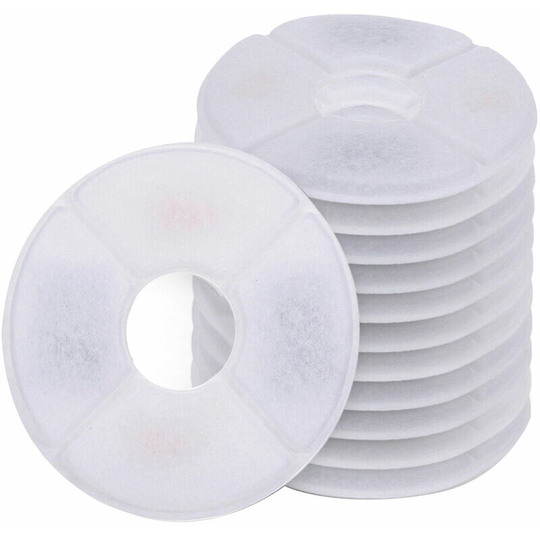 Swyeoot - 12pcs Pet Cat Automatic Water Fountain Round Filter Element
