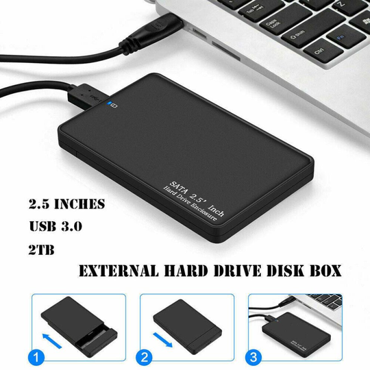 Portable 2TB USB 3.0 External Storage Disk Hard Drive Devices Case