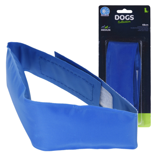 (Medium) Dog Pet Gel Neck Collar Summer Heat Cool Pad
