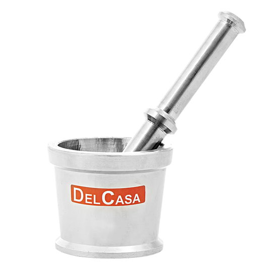 Delcasa Stainless Steel Manual Pestle and Mortar