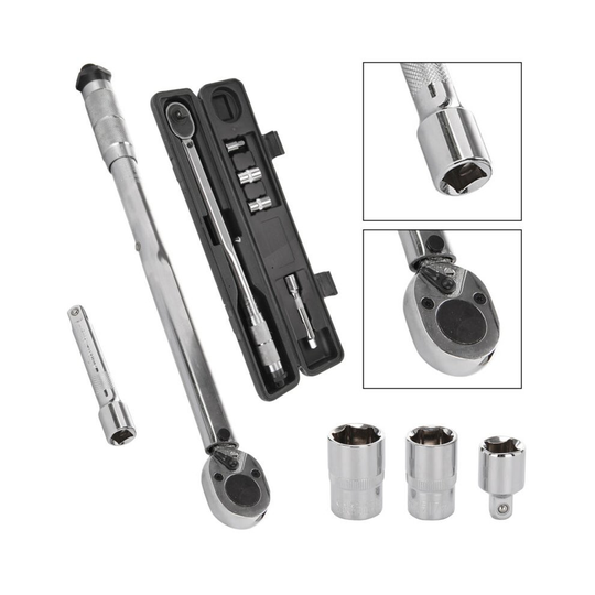 Ratchet Drive Torque Wrench 1/2" Square Drive 28 - 210Nm Tool
