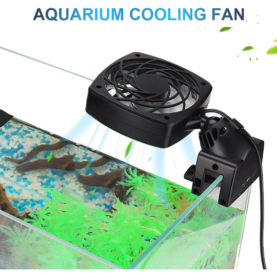 Asupermall - Aquarium Fan Aquarium Chillers Cooling Fan System for Salt Fresh Water Aquarium Fish Tank Temperature Control Cooling,model:Black Single