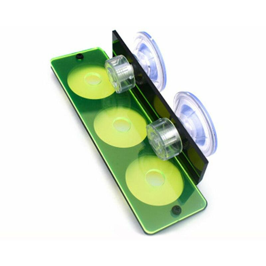 Thsidne Fish Tank Fluorescent Coral Rack Bracket Acrylic Aquarium Reef Holder With Suction Cup Mount Water Plant Stand Green Single Hole
