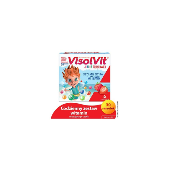 Visolvit Junior Strawberry dla dzieci powyżej 3 lat - 30 saszetek