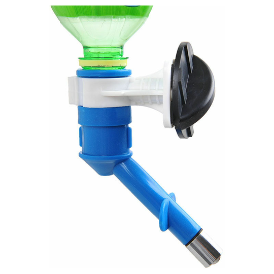 Plastic Drinking Fountain Suitable for Puppy, Puppy, Rabbit, Cat, Guinea Pig, Ferret, Hamster - Blue