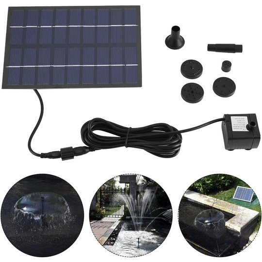 Benobby Kids - Solar Fountain Pump 9V 1.7W Solar Water Pump Garden Fountain Solar Panel Pond Pumps Upgraded Submersible Fountain Pump for Birdbath