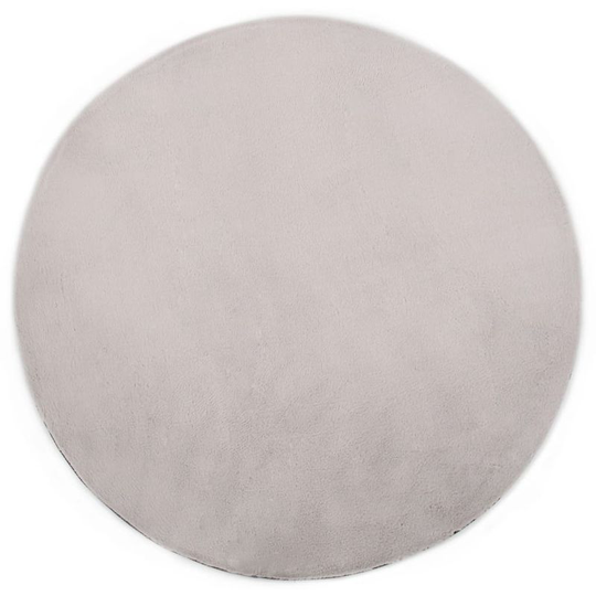 Rug 80 cm Faux Rabbit Fur Grey VD25396 - Hommoo